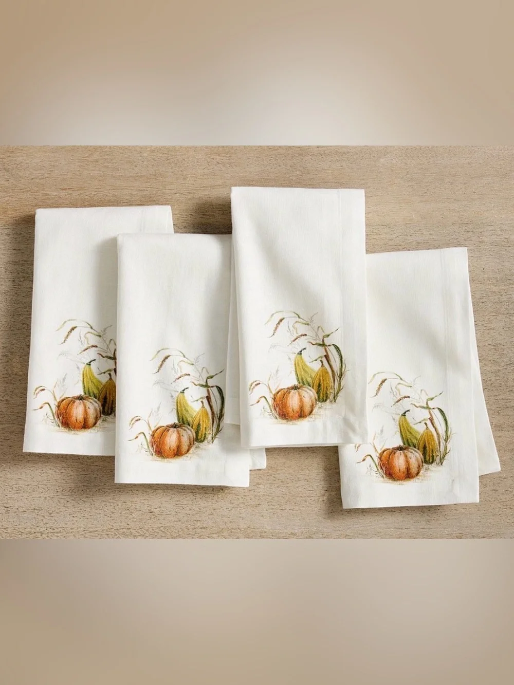 POTTERY BARN “BEDFORD HARVEST” TABLE RUNNER *SIZE: 18”X108” *4 NAPKINS *NWT 138.